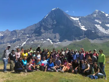 A group of participants from IPDET's 2023 Evaluation Training Program in Switzerland. IPDET is an executive training program that aims to provide decision-makers, managers and development practitioners with the tools and skills to commission, manage, and implement policy, program, or project evaluations and use those evaluations for decision-making. 